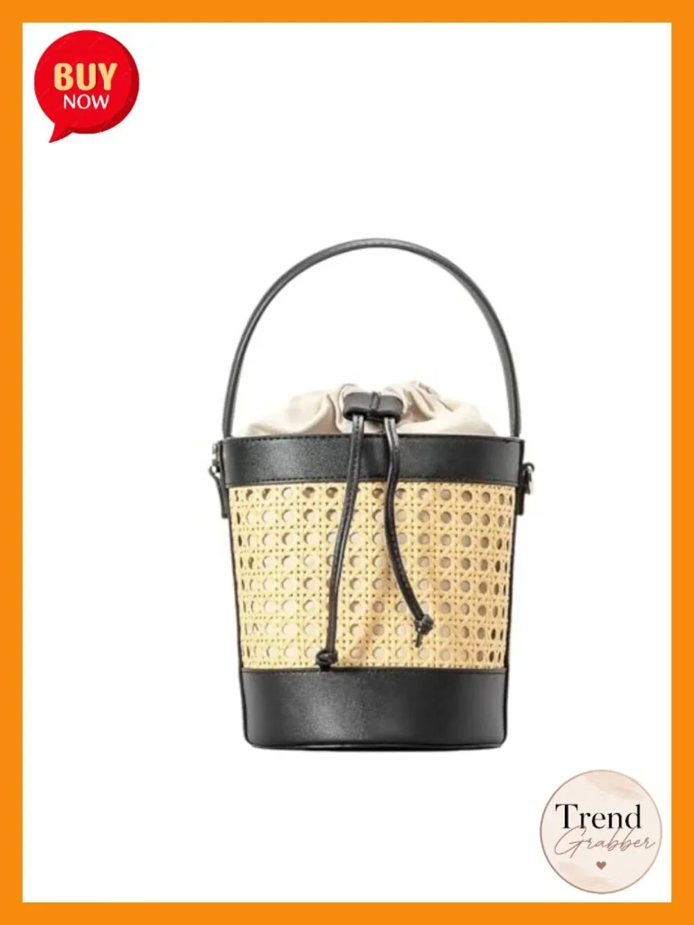 Woven Rattan Tote Bag, Summer Beach Crossbody, Top Handle Purse with Detachable